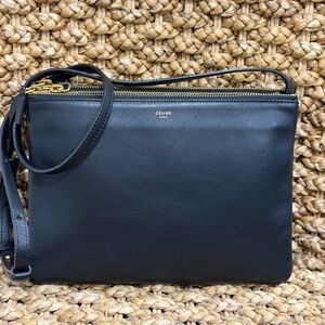 Celine Large Trio Leather Crossbody Bag